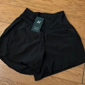 Black flowy athletic shorts